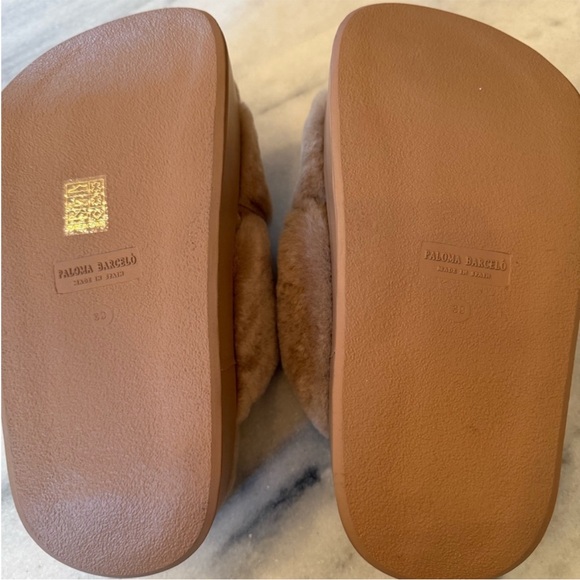 Paloma Barcelo Nelly Mounton Sandals in Sand size 39 - Picture 4 of 5